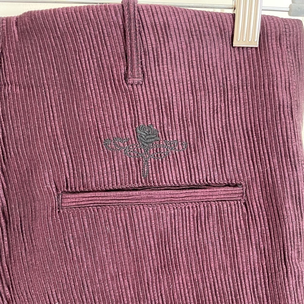 Golden Goose burgundy mid rise corduroy straight leg pants size medium - Picture 6 of 10